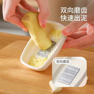 new wasabi mustard ginger garlic grinder - manual garlic press and grinding tool for kitchen, kids, and baby food