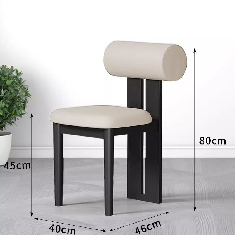 Hippo chair - nordic solid wood dining chair - home, trendy cream style backrest chair - restaurant, hotel designer chair & stool