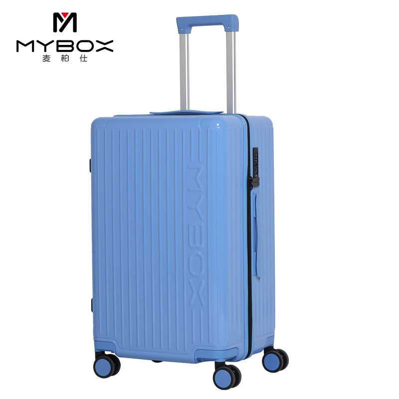 MYBOX Suitcase Women's 20-inch Ocean Blue Boarding Case Light Universal Wheel High Value ins Wind TSA Password Box