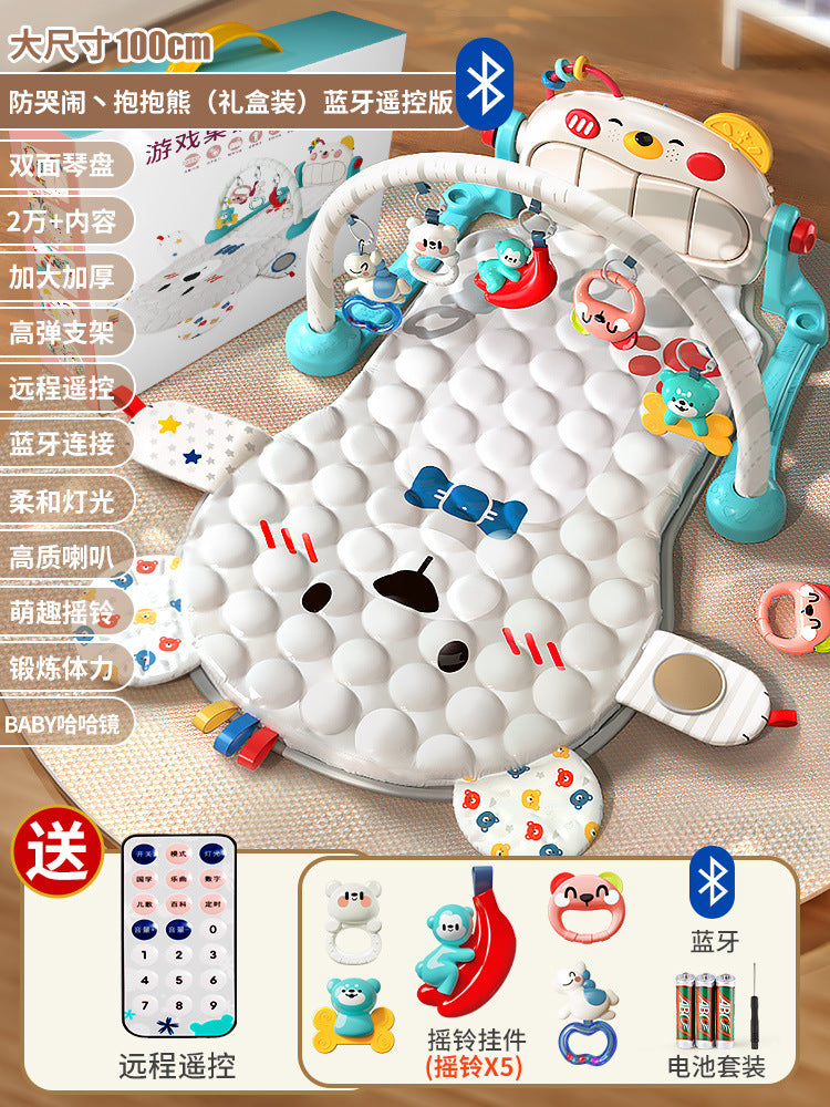Pedal piano baby gym activity center for infants and toddlers, ages 3-6 months to 0-1 year, educational musical toy