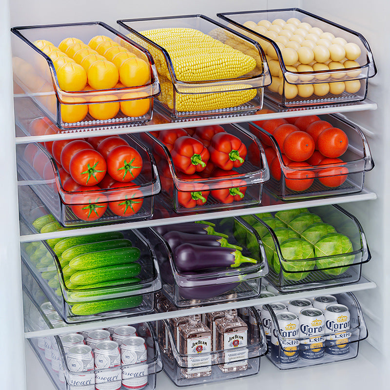 Refrigerator organizer drawer - food-grade kitchen storage box for vegetables, eggs, and freezer - the ultimate kitchen gadget