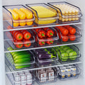 Refrigerator organizer drawer - food-grade kitchen storage box for vegetables, eggs, and freezer - the ultimate kitchen gadget