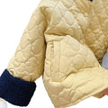 Girls' fall/winter new fashion thickened jacket, stylish casual baby outfit, reversible cotton coat, kids' loose-fit children's clothing