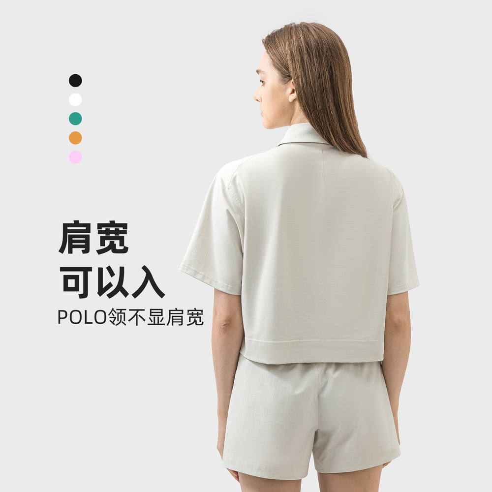 Yoga wear short sleeve loose fitness wear women's sports outdoor running fashioneasiest for match breathable polo shirt dss066