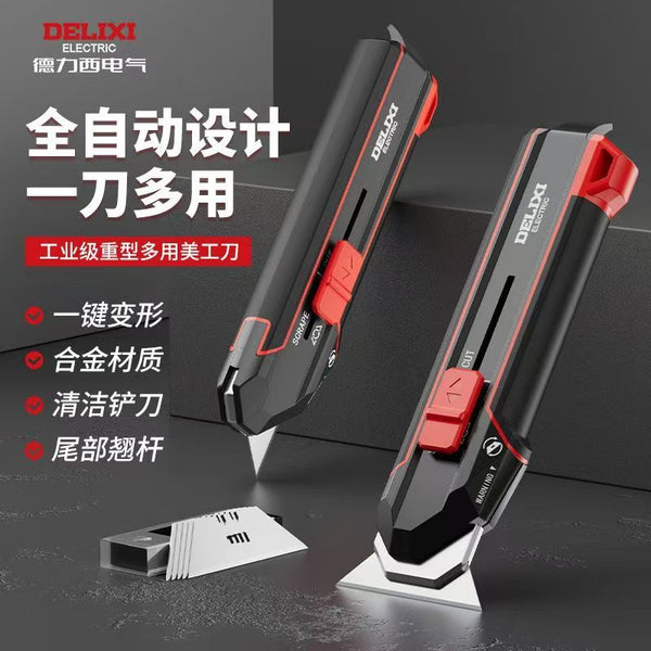 Delixi heavy duty utility knife multi-functional electrical knife spatula industrial grade wallpaper knife utility knife replaceable blade