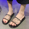 2024 premium clear crystal slippers for women - sweet summer style, perfect for home, bathroom, soft sole, fashionable one-strap crystal sandals