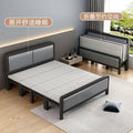 Four-fold foldable bed single bedfor homesimple office lunch break double rental house adult iron bed