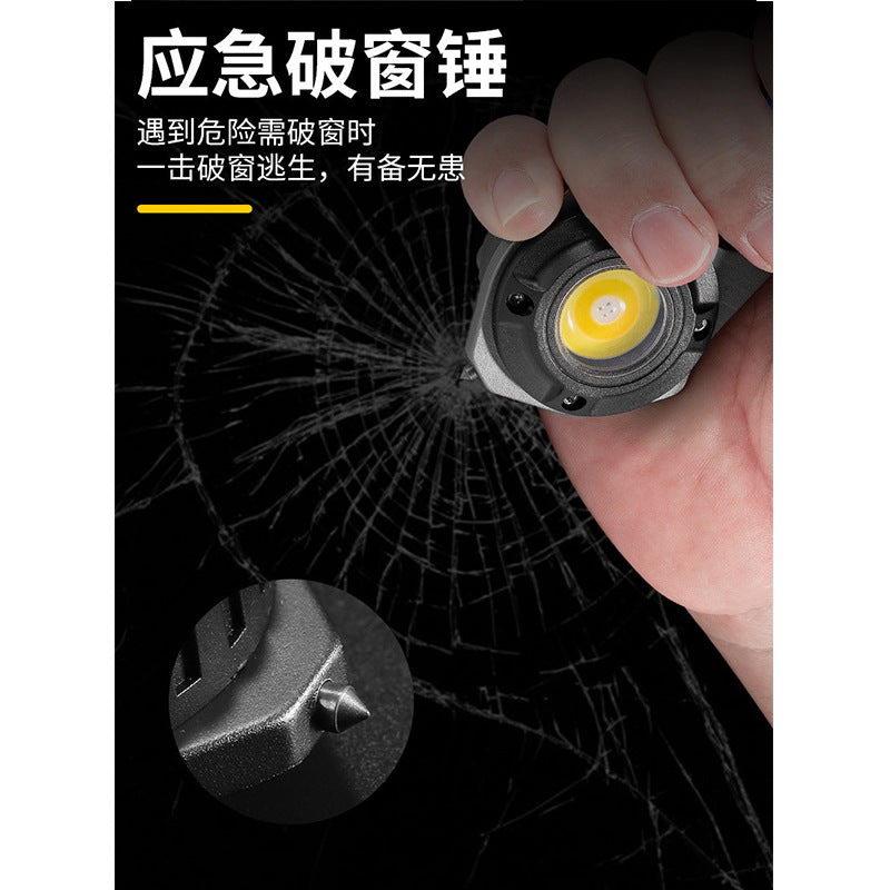 Cross-border new keychain light Type-C charging portable multi-function emergency small flashlight COB work light