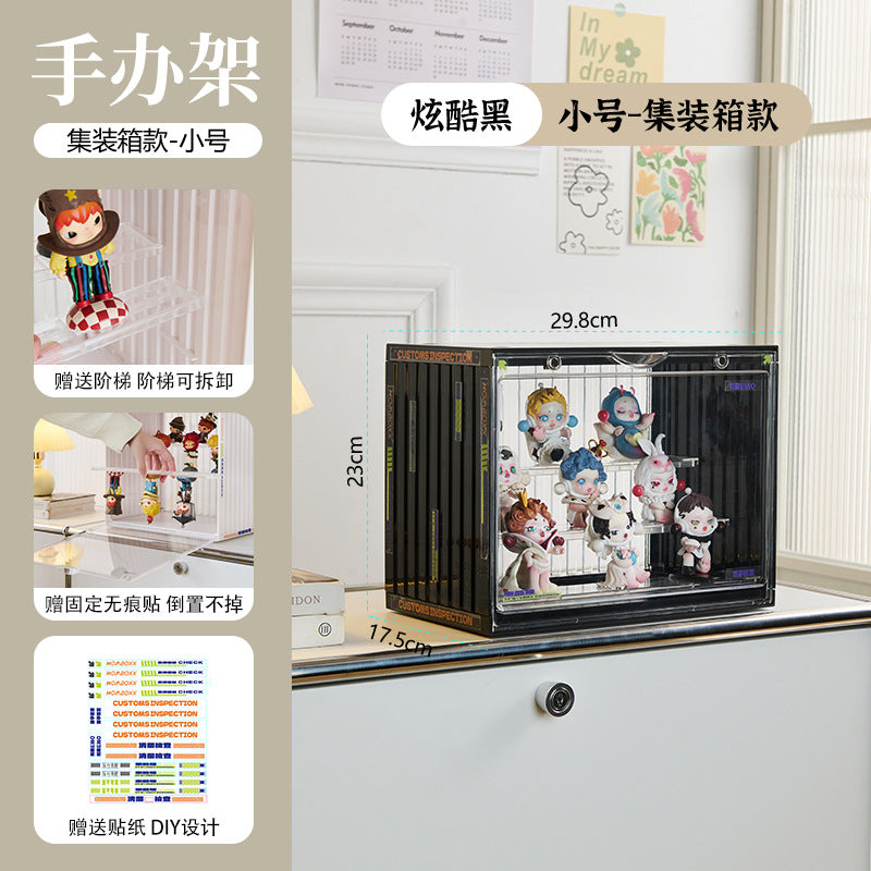 Blind box storage display stand POP MART display box figure popmart container cabinet box PET material