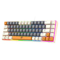 Raiku k68 tri-color 68-key gaming, competitive, office, and laptop wired mechanical-feel keyboard