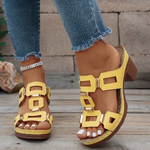 summer new arrival: plus-size high-heeled slides for women (sizes 36-43). wholesale available. dropshipping for  &