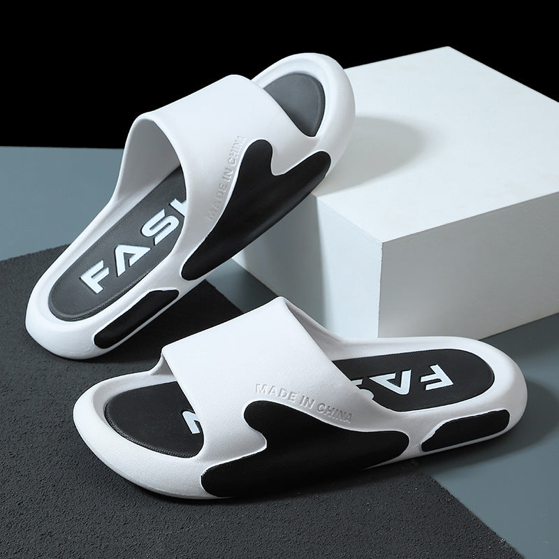 2022new arrival slippersmensummerfashioncoupleoutwear stepping on shit feeling non-slipthick sole home sandals slippers wholesale