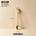 304 stainless steel luxury style creative christmas tableware coffee spoon afternoon tea dessert spoon fruit fork wholesale