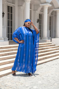 supply of export  african plus size women's clothing heavy industry hot diamond dress with suspender headscarf