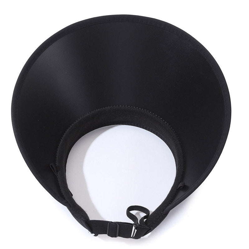 Summer sun protection hat Women's empty top hat Outdoor cycling UV protection sun protection hat Roof cover face brim