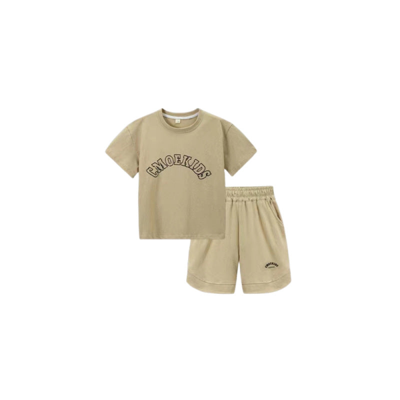 Boys' summer short-sleeve outfit: new  styles for mid-to-large children - cool, stylish, and trendy summer sportswear for boys