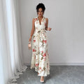 Amazon independent station export long skirt  summer new european and american cross-border women's printed sleeveless dress