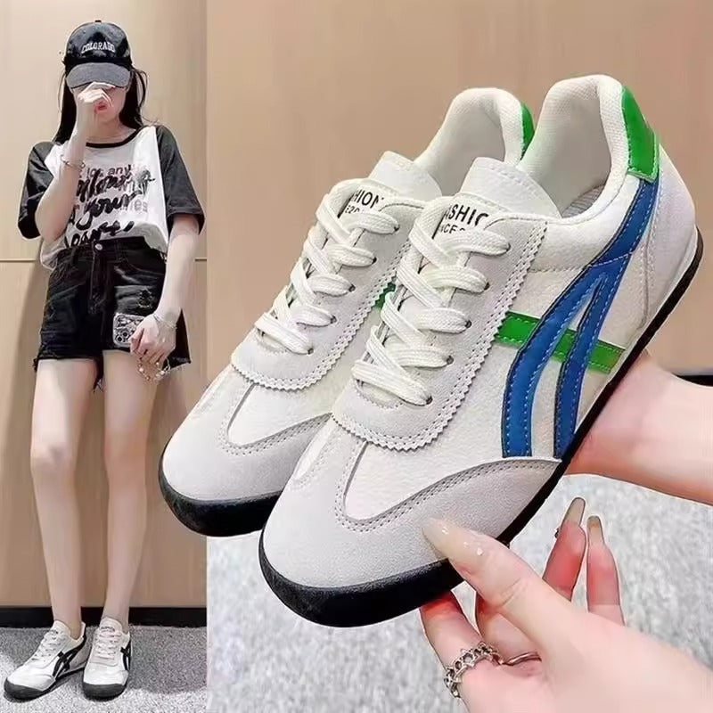 Influencer-approved, niche agnes sneakers for women, new spring/summer 2026 collection. lightweight, breathable, versatile, athletic and casual german army trainers (gats), white sneakers for women
