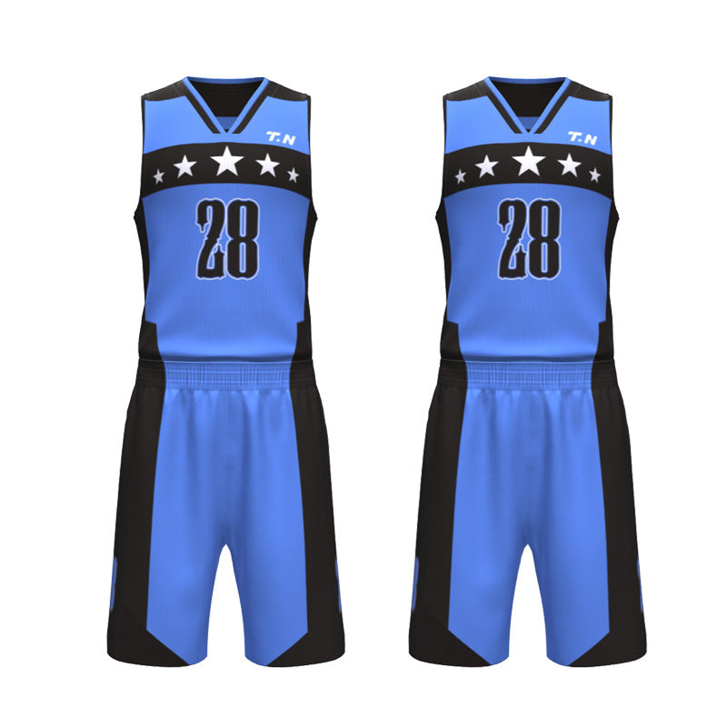 Adult game training jersey sports basketball jersey heat transfer quick drying jersey basketball jersey set custom printing