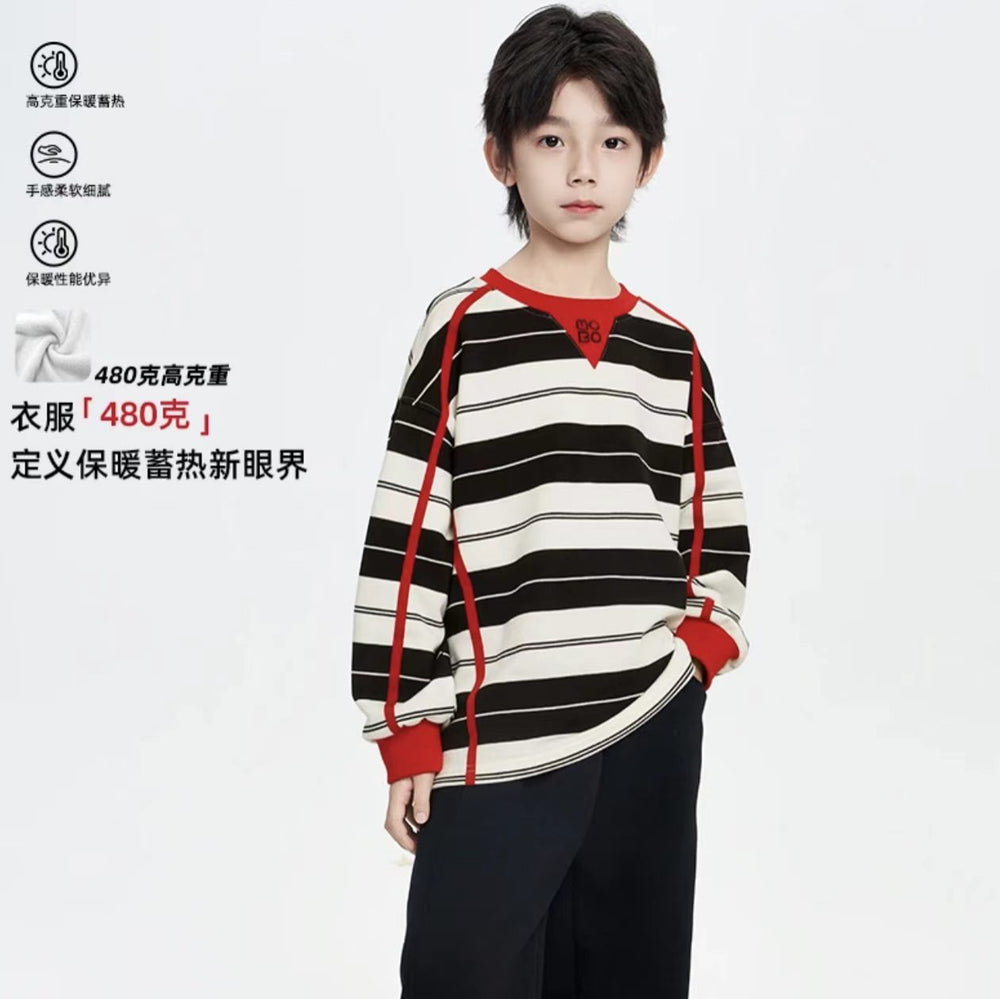 Custom manufacturing:  spring new arrivals - stylish and unique children's t-shirts, striped fashion pullover base layers, trendy and uniquely designed