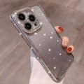 New arrival diamond-encrusted electroplated glitter rhinestone 17 suitable for iphone15pro mobile phone case apple 13 all-inclusive protective cover
