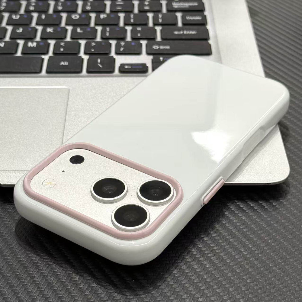 Suitable for apple 17pro mobile phone case, trendy contrasting color macaron jelly case, iphone16/13 anti-fall protective cover