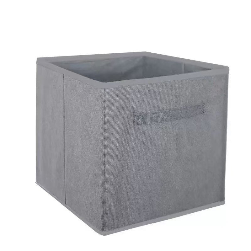 Non-woven fabric uncovered storage box foldable bedroom underwear storage box large sundries books fabric storage box