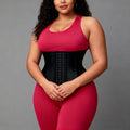 9-bone fashion cross-border [long in front and short in back] latex body shaping and abdominal tightening girdle sports shaping fitness girdle for women