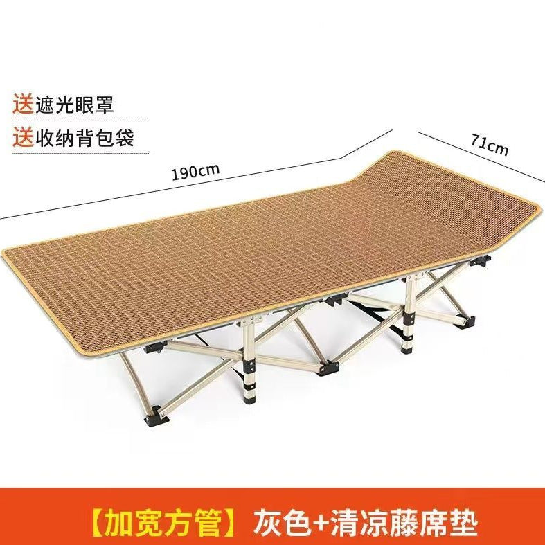 Single foldable bed, lightweight office lunch break nap handy gadget, simple and portable camp bed, lounge chair, for home companion