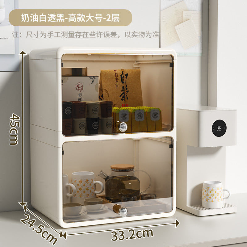 Storage box, drawer, multi-layer snack rack, kitchen desktop, tea cup rack, tea set, storage rack, water cup rack.