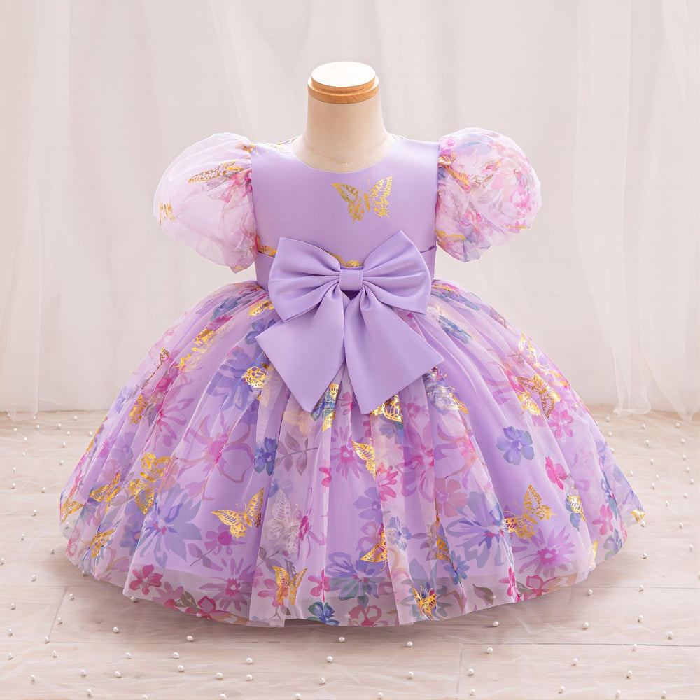 Amazon kids' dress floral  girls' dress children's princess dress cake dress wholesale