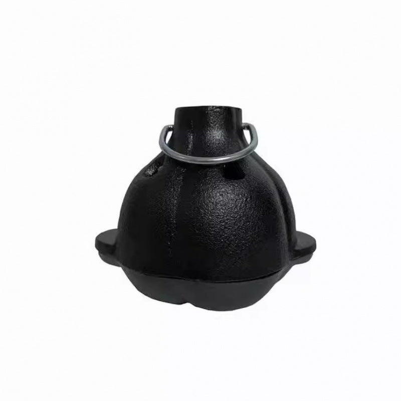Cast iron BBQ grilled garlic iron pot grilled orange tea stewed chestnut dried fruit uncoated binaural barbecue