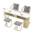 140cm multifunctional marble (single table) + 2 square stools + 2 sofa chairs
