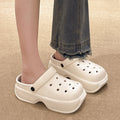 2025 women's summer clogs: comfortable, slip-resistant, thick-soled beach sandals with closed toe design