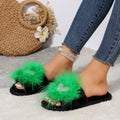 New 2024 women's cotton slippers - autumn/winter indoor/outdoor heart-shaped real fur slippers - warm fuzzy slippers - women's cotton slippers