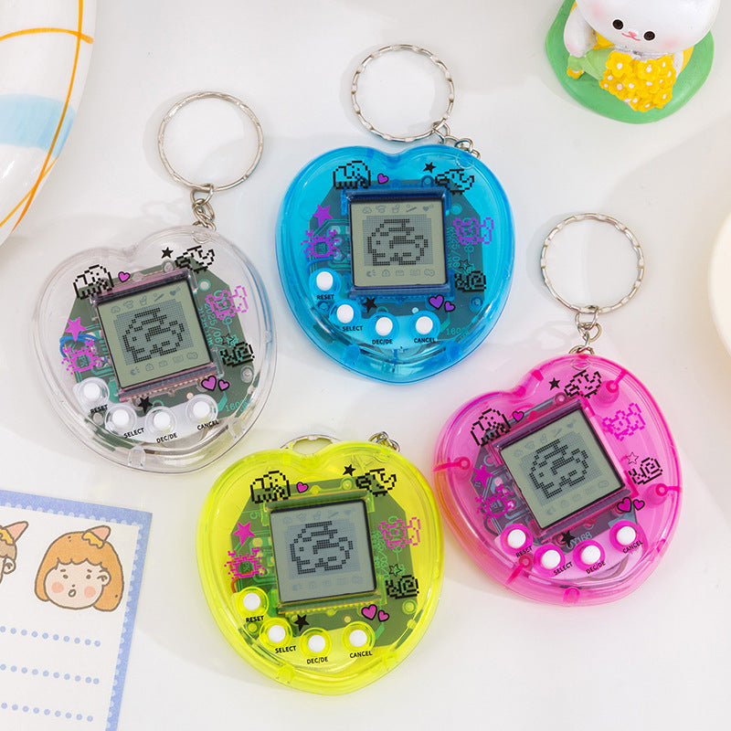 hot-selling love pet machine kids game toys virtual pet keychain small gift pendant