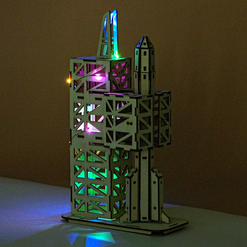 Long March Rocket Technology Small Production Scientific Experiment Aerospace Model Handmade DIY Assembly Puzzle Material Package