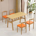 Dining table and chair combination, multi-functional breakfast shop, one table and four chairs, economical rental room dining table, casual rectangular dining table