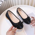 spring/autumn simple girls' leather shoes, new bowknot baby & toddler single shoes, round toe soft sole little princess shoes