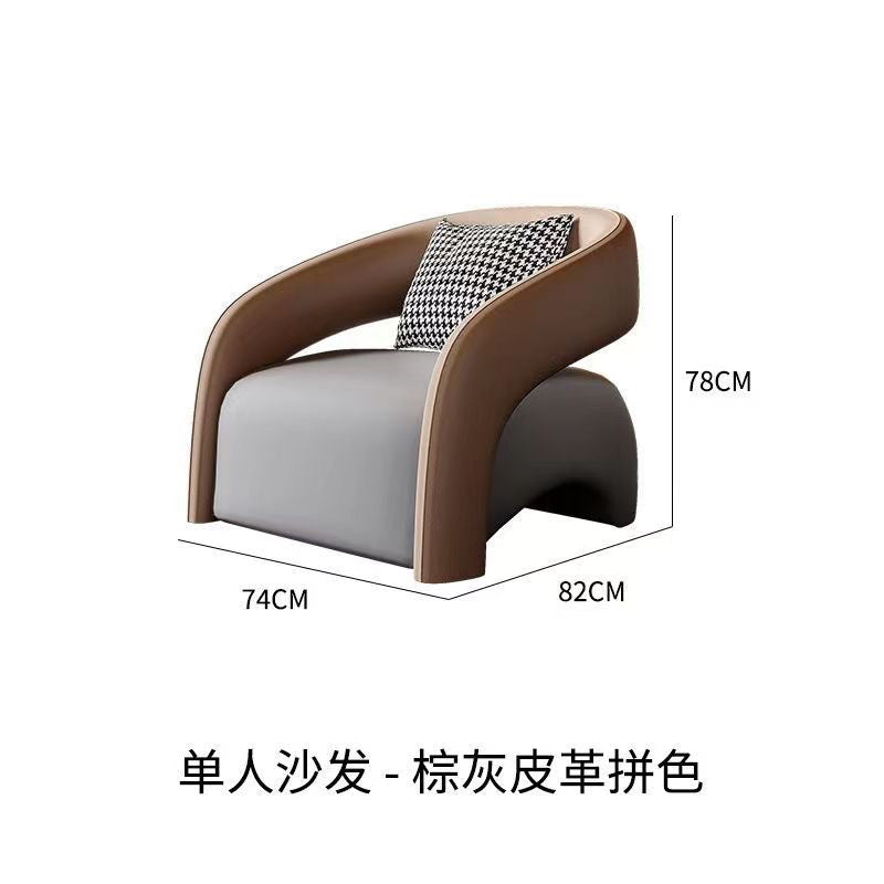Influencer-approved business negotiation sofa set: premium hotel lobby, beauty salon, office reception, and guest lounge sofa and coffee table combination