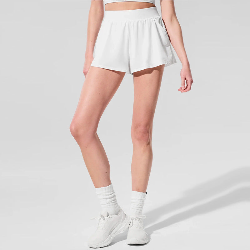 cool cloth sports shorts casualfashion quick-drying high-waist abdominal control three-quarter pants sun protection breathable running fitness
