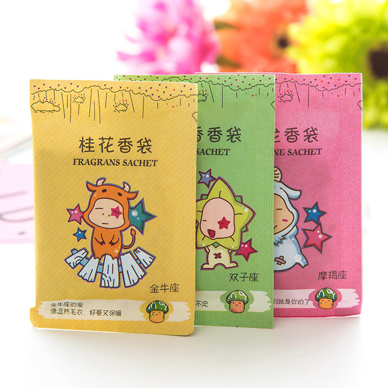 Wardrobe sachet lavender scented tablets to remove odor wardrobe shoe box sachet 12 constellations small aromatherapy bag small gift wholesale