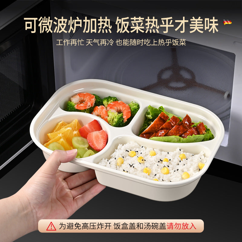 316 ceramic coated lunch box can be heated in microwave oven, lunch box, office workers bring rice, sealed and divided bento lunch box