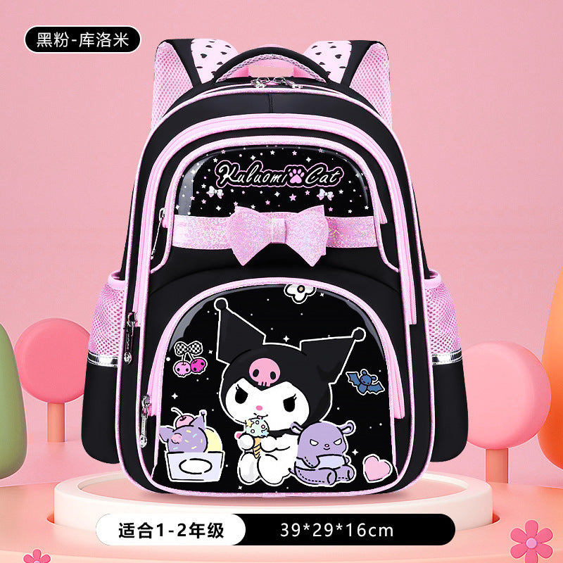 Schoolbag for 1-3-6 grade kids female primary school students 6-9-12 years old large capacity ultra-light backpack to reduce burden