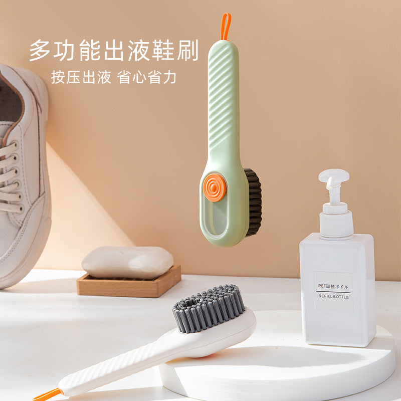 Shoe brush for home push-type automatic liquid adding laundry brush washing clothes shoe cleaning brush wholesale storage detachable washable