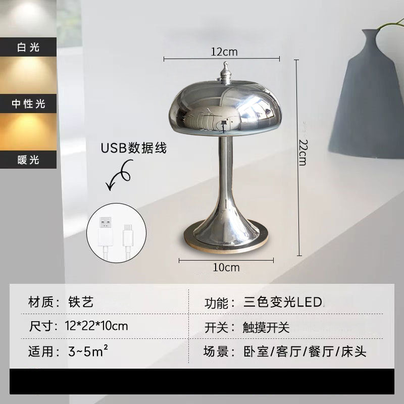 Danish designer influencer table lamp - nordic modern minimalist style for dining room, bedroom, study, sofa - mushroom table lamp ornament