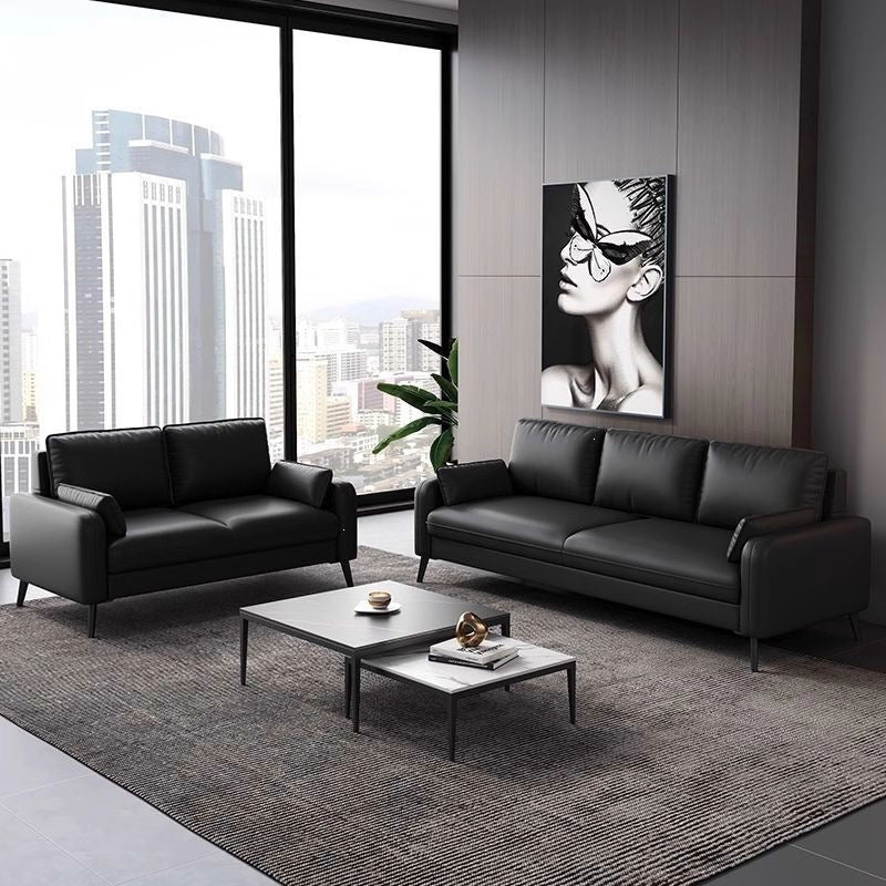 Small apartment sofa, modern minimalist bedroom, apartment rental, single sofa, office reception, three-seater small sofa
