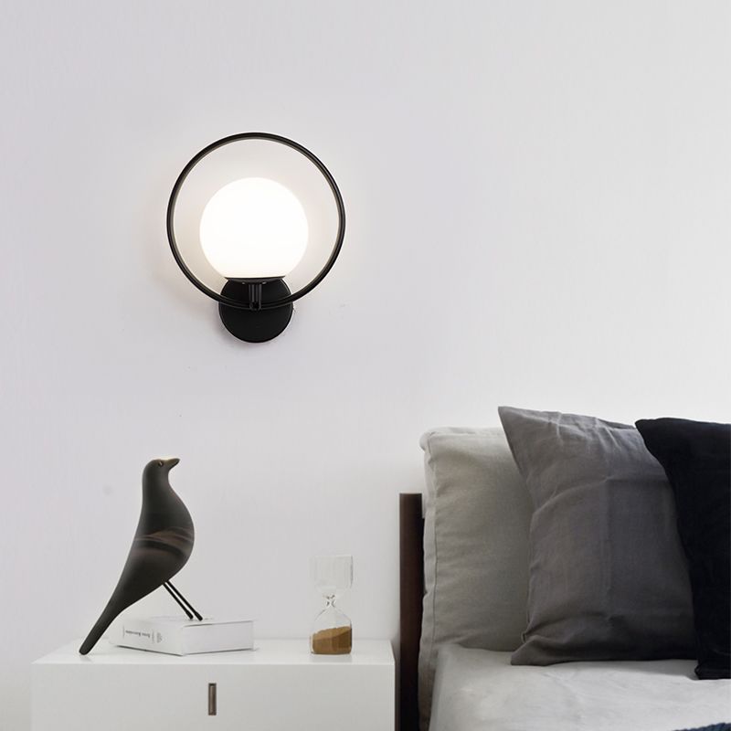 Wall lamp accessible luxury bedroom bedside lamp modern casual starry sky scandinavian style stylish golden round entrance wall lamp