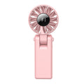 new arrival outdoor folding fan usbfor home desktop digital display fan portable handheld hanging neck small fan