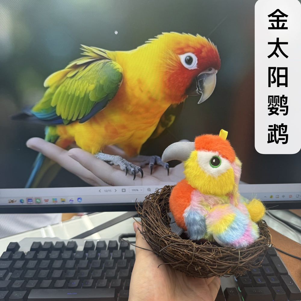 Cat toy amazon cross-border electric simulation bird rechargeable cat self-healing sound shake bird stuffed toy